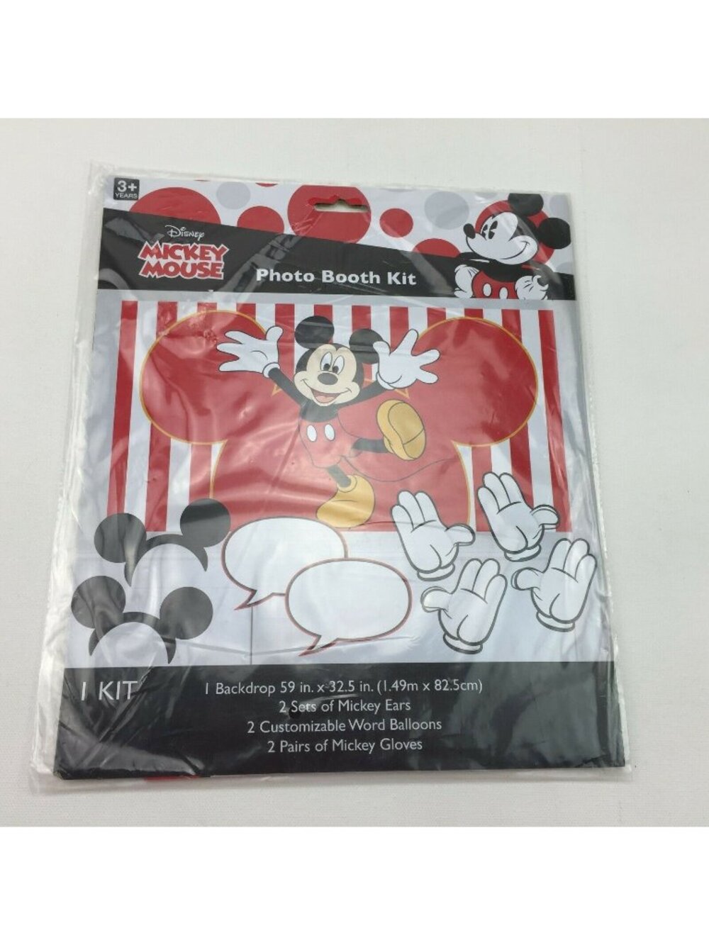Disney Mickey Mouse Photo Booth Kit With Backdrop Props & Accessories Party Fun